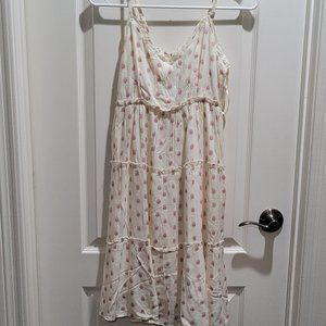 Sim & Sam ivory/lilac dress